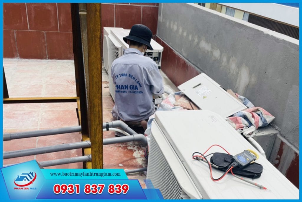 Bảo dưỡng, vệ sinh dàn nóng điều hòa trung tâm 