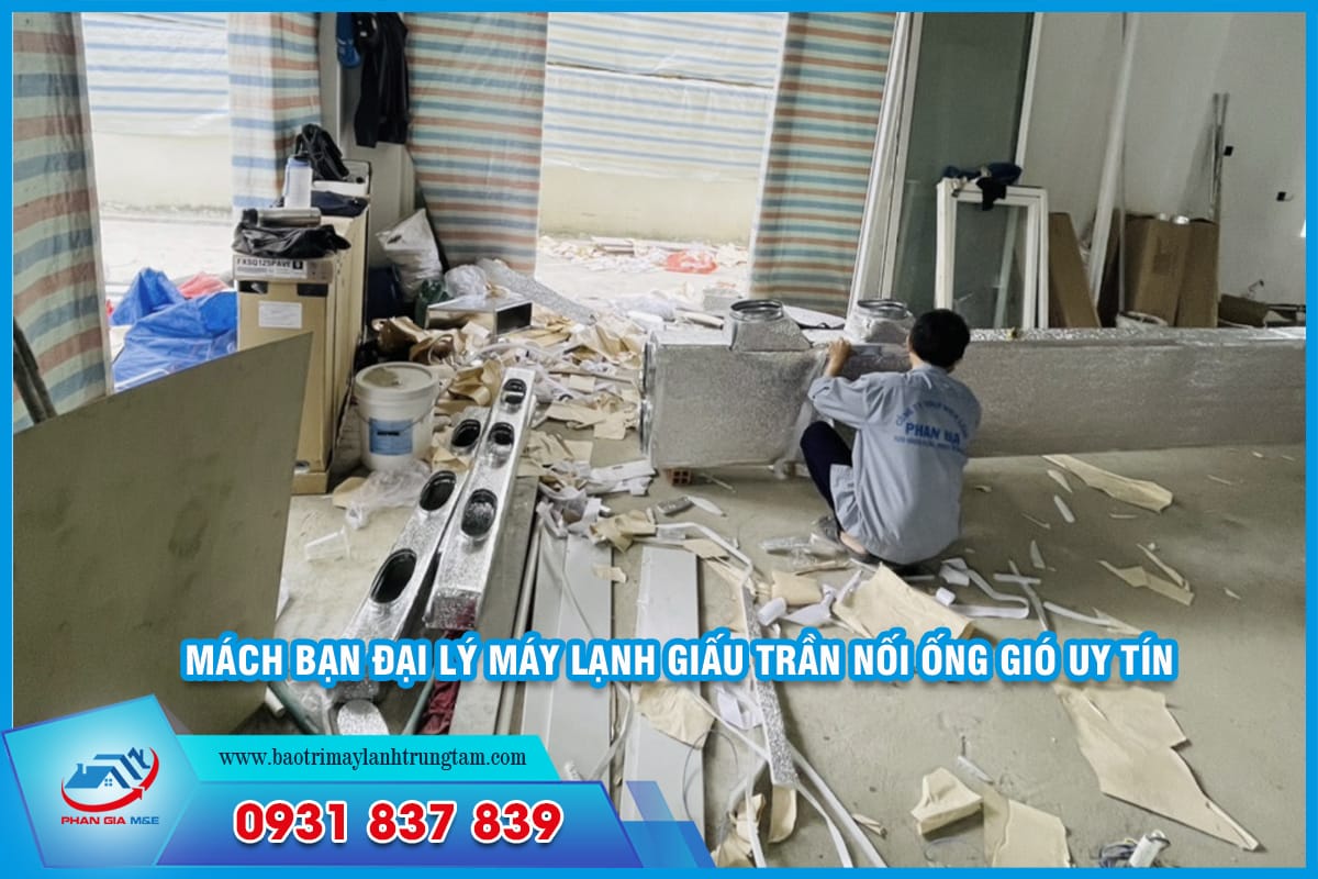 đại lý máy lạnh giấu trần nối ống gió