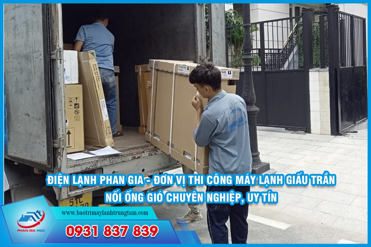 đơn vị thi công máy lạnh giấu trần nối ống gió