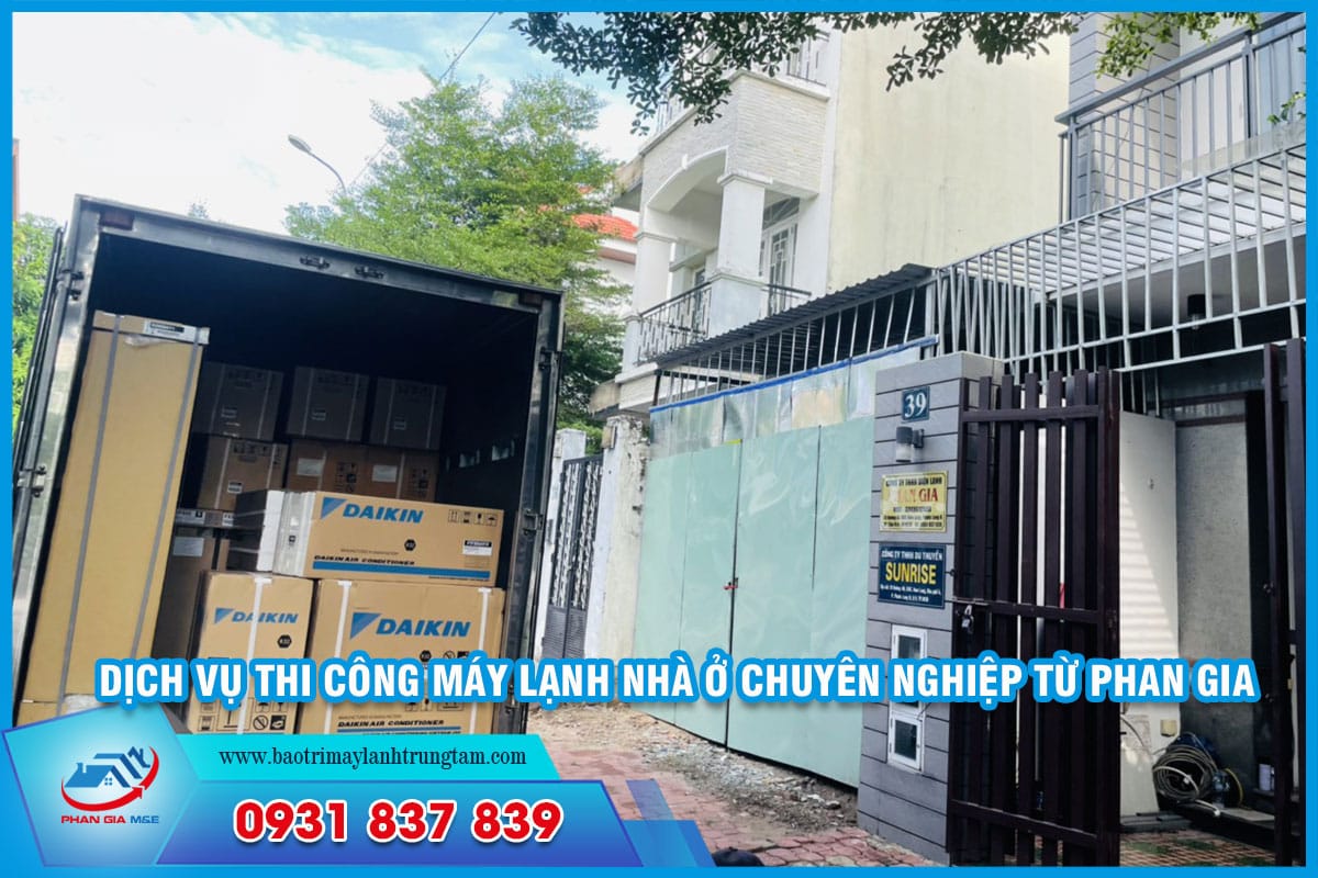 thi công máy lạnh nhà ở
